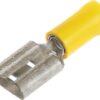 Terminal fijación cuchilla amarillo, 9,3 x 1,2