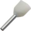 Terminal cubre cable, blanco, 0,5 mm² (100 uds.)