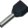 Cable end cover black, 1.5mm² (100x)