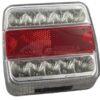 Piloto trasero LED, 1W, cuadrado, 12V, 106x35x98mm, 18 LED's