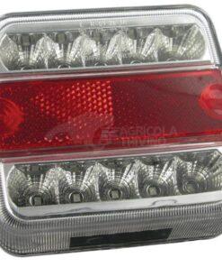 Piloto trasero LED, 1W, cuadrado, 12V, 106x35x98mm, 18 LED's