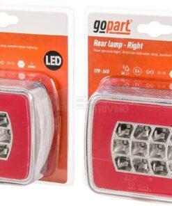 Luz trasera LED, rectangular, 12/24 V., 98,8 x 106,5 x 35,0 mm, gopart