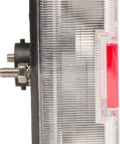 Luz trasera LED, 1W, cuadrada, 12V, 106x100x98mm, 5-pin, 18 LED's