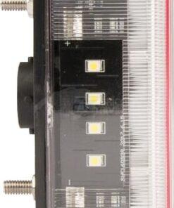 Luz trasera LED, 1W, cuadrada, 12V, 106x100x98mm, 5-pin, 18 LED's