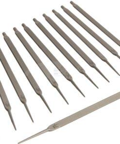 Lima de cadena de motosierra para ángulo de corte recto doble, plana (12 uds.)