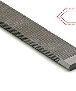 Lima de cadena de motosierra para ángulo de corte recto doble, plana (12 uds.)