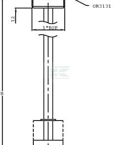 Contr. de nivel 1Fl/1"BSP 250 mm 10 Contr. de nivel 1Fl/1