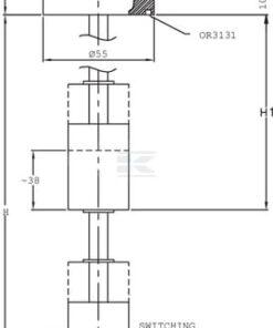 Contr. de nivel 1Fl/Brida 150 mm