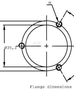 Contr. de nivel 1Fl/Brida 200 mm 15 Int. nivel 2 sen. el. flot bl.