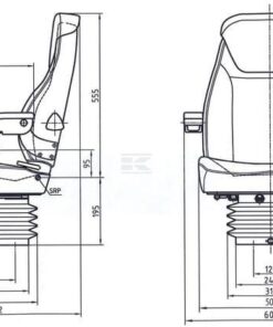 Asiento con suspensión neumática, textil 8 Asiento con suspensión neumática, textil