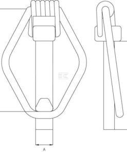 Pasador de seguridad con anilla hexagonal DIN 11023