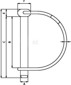 Pasador de tubo 10 x 70 mm