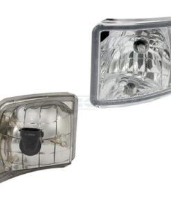 Corner work light halogen, left, 12V, 50W, square, white, 123x115x121mm, PGJ13 plug, Wesem