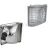 Corner work light halogen, left, 12V, 50W, square, white, 98x110x111mm, PGJ13 plug, Wesem