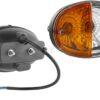 Direction and position light halogen, front, right, oval, 12V, amber/white, bolt on, 140x93mm, Delphi plug, Wesem