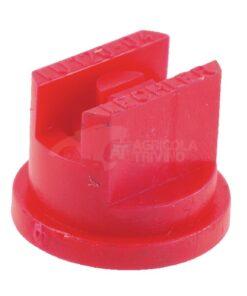 Tobera estándar, doble, chorro plano LU 120° 04 rojo plástico Lechler