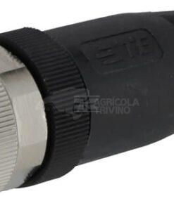 Enchufe 4 polos Hembra M12 Código-B