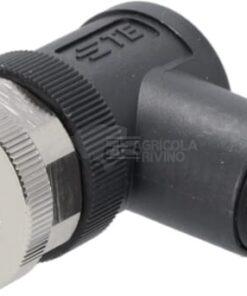 Enchufe 4 polos Hembra M12 Código-A, 90 grados