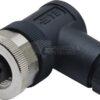 Enchufe 5 polos Hembra M12 Código-A, 90 grados