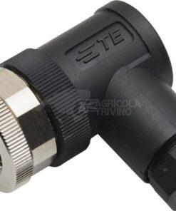 Enchufe 5 polos Hembra M12 Código-A, 90 grados