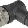 Enchufe 5 polos Hembra M12 Código-B, 90 grados