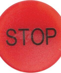 Lente de botón roja STOP