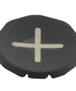 Placa de botón negro +