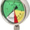 Manómetro Ø100mm 0-5-20-25 1/2" BSP conexión inferior 2 Manómetro Ø100mm 0-5-20-25 1/2" BSP conexión inferior