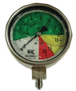 Manómetro D100 0-8-25 bar