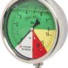 Manómetro Ø100mm 0-8-15-25 1/4" BSP conexión inferior 3 Manómetro Ø100mm 0-8-15-25 1/4" BSP conexión inferior
