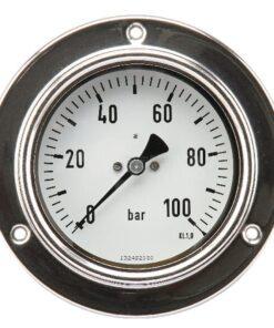 Manómetro Ø 100 0-100 bar 1/2", montaje en panel