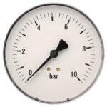 Manómetro Ø 100 0-10 bar 1/2" trasero