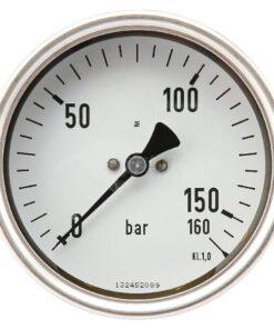 Manómetro Ø 100 0-160 bar 1/2" trasero