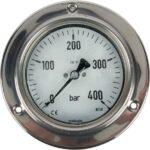 Manómetro 7216 Ø 100 mm 0-400 bar, montaje en panel