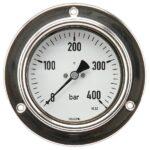 Manómetro Ø 100 0-400 bar 1/2", montaje en panel