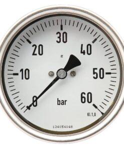 Manómetro Ø 100 0-60 bar 1/2" trasero