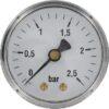 Manómetro 0-2,5 bar Ø 50 1/4" acero 7 Manómetro 0-2,5 bar Ø 50 1/4" acero