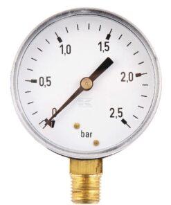 Manómetro Ø 63 0-2,5 bar 1/4" inferior