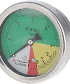 Manómetro Ø63mm 0-5-20-25 1/4" BSP conexión posterior