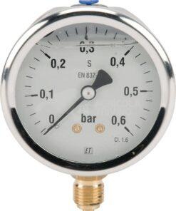 Manómetro Ø 63 0-0,6 bar 1/4" inferior