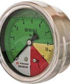 Manómetro Ø63mm 0-8-15-25 1/4" BSP conexión posterior