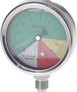 Manómetro Ø63mm 0-8-15-25 1/4" BSP conexión inferior