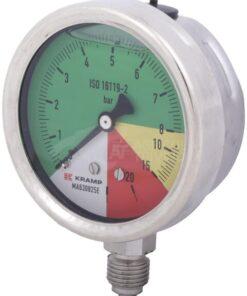 Manómetro Ø63mm 0-8-15-25 1/4" BSP conexión inferior