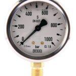 Manómetro Ø 63 0-1000 bar 1/4" inferior