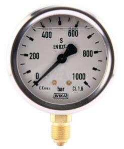 Manómetro Ø 63 0-1000 bar 1/4" inferior