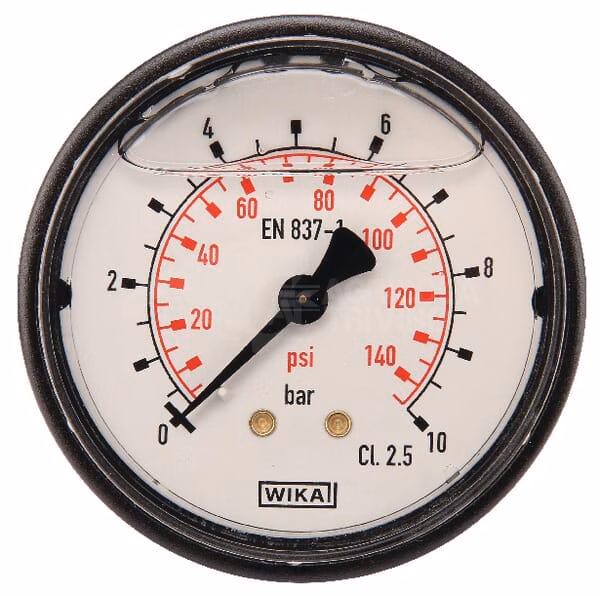 Manómetro Ø 63 0-10 bar 1/4" trasero 1 Manómetro Ø 63 0-10 bar 1/4" trasero