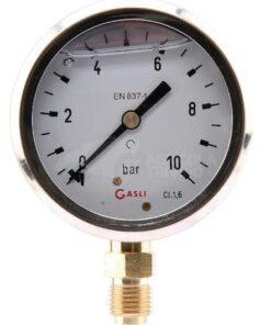 Manómetro Ø63 0-10 bar ¼" inf.