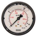 Manómetro Ø 63 0-160 bar 1/4" trasero