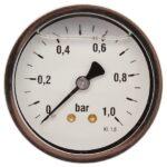 Manómetro Ø63 0-1 bar ¼" tras.