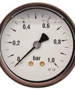 Manómetro Ø63 0-1 bar ¼" tras.